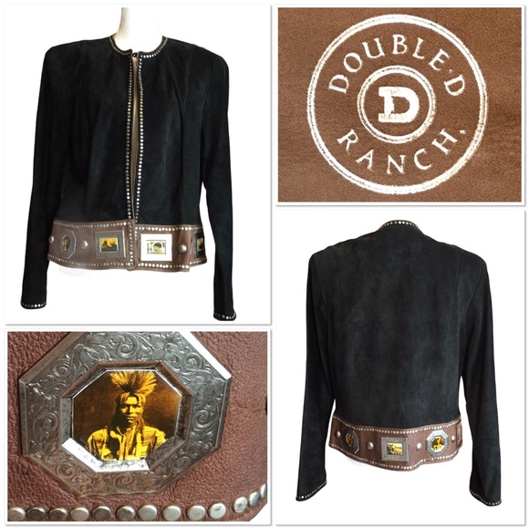 Double D Ranch Jackets & Blazers - Double D Ranch women’s leather jacket size L Rare